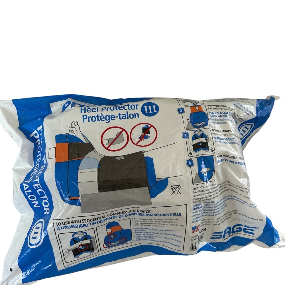 Sage Heel Protector - Blue and White